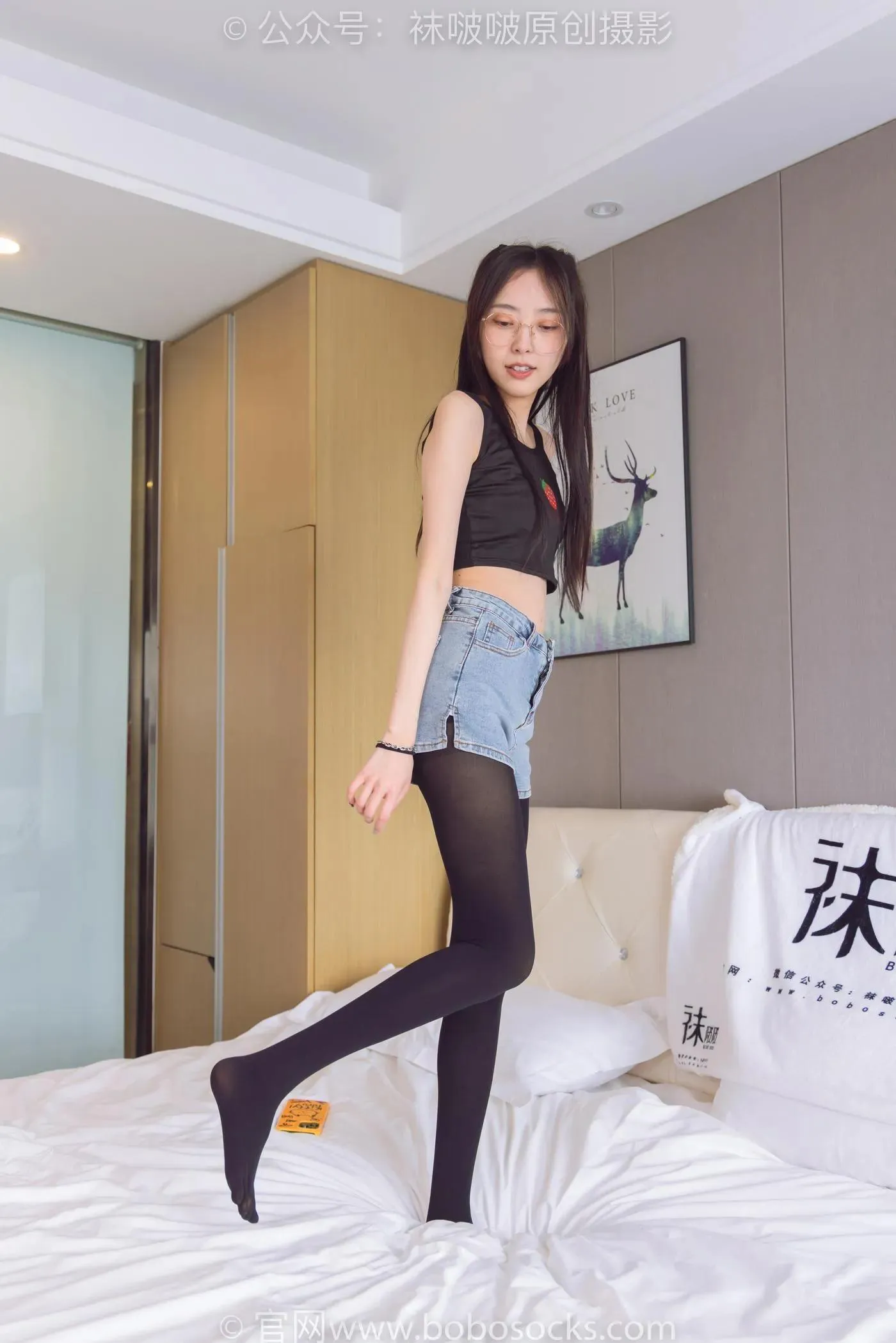 [BoBoSocks袜啵啵]NO.192 稚予-高跟鞋、黑色五指袜 [139P]插图3